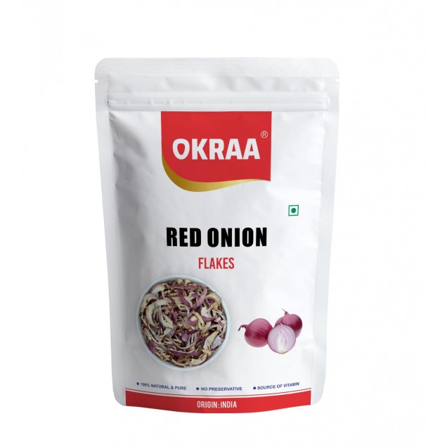 Red Onion Flakes / Dehydrated Red Onion Flakes / Fresh Red Onion Flakes / Onion Flakes Ready to Use - 100 GM