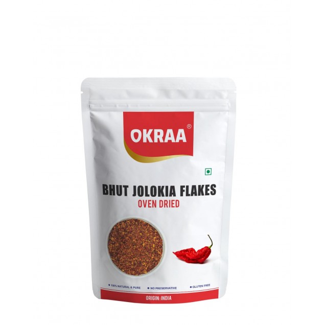  Bhut Jolokia Chilli Flakes (Oven Dried) -100 GM 