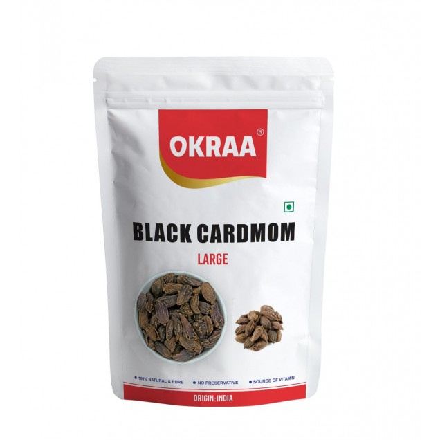 Black Large Cardamom / Big Cardamom (Badi Elaichi / Kali Elaichi) - 100 GM